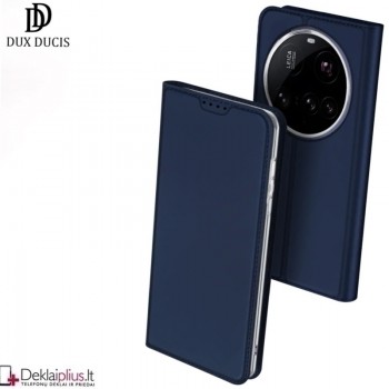 Dux Ducis Skin Pro dirbtinės odos dėklas - mėlynas (Xiaomi 15 Ultra)